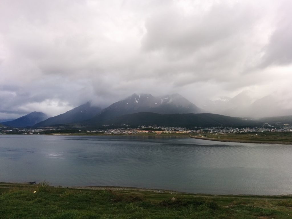 A grey sky full of clouds when I arrived in Ushuaia