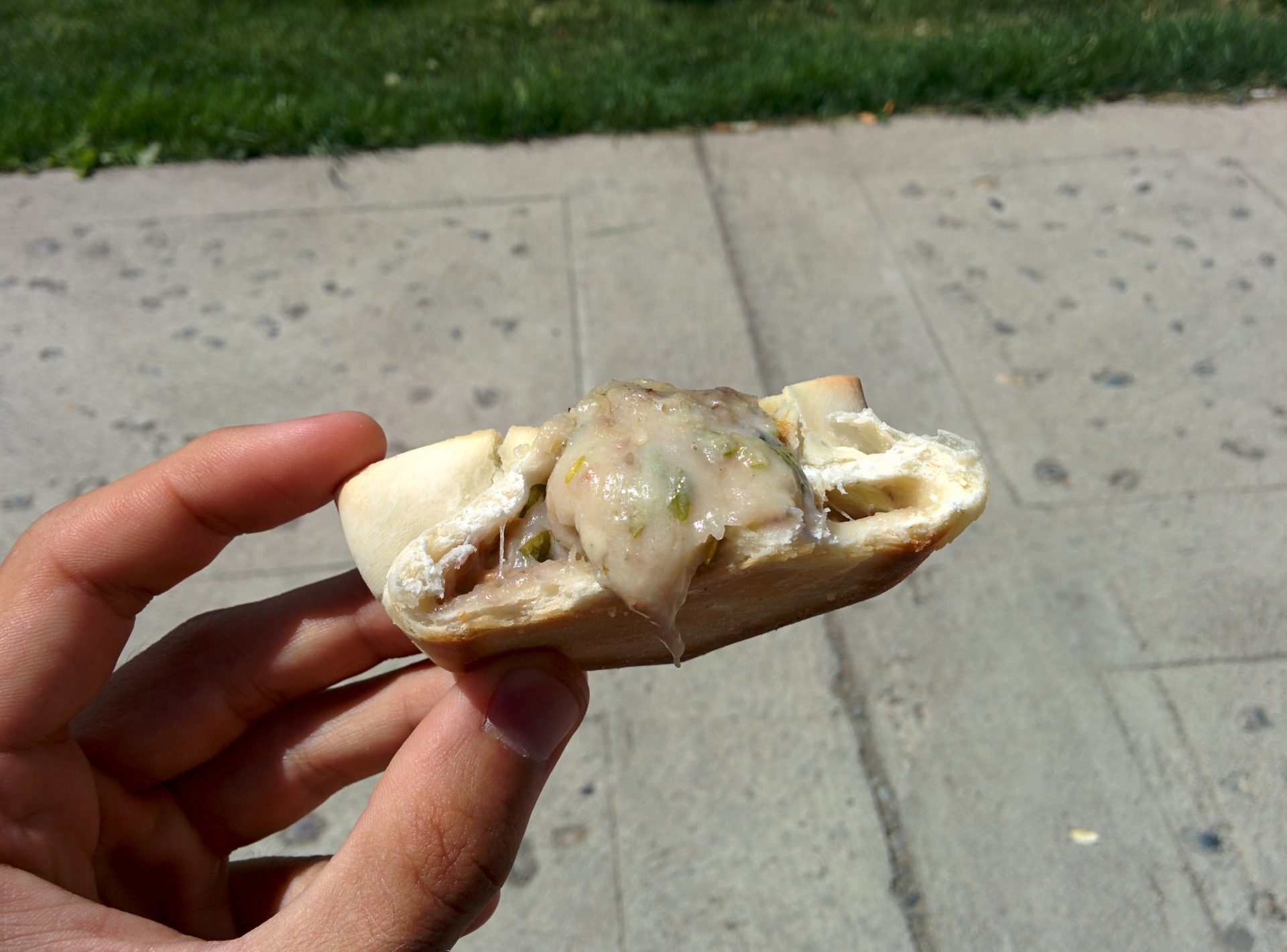 An Empanada with cheese