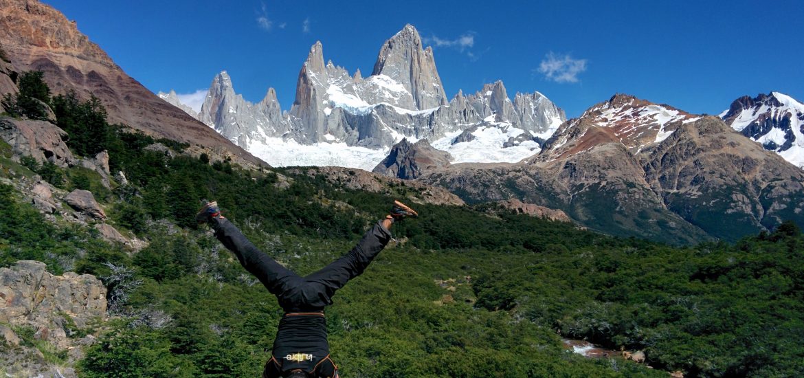 Being in balanced with the Fitz Roy behind