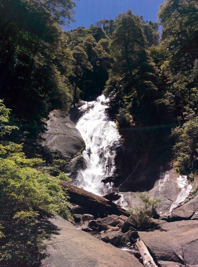 A waterfall in the mountain