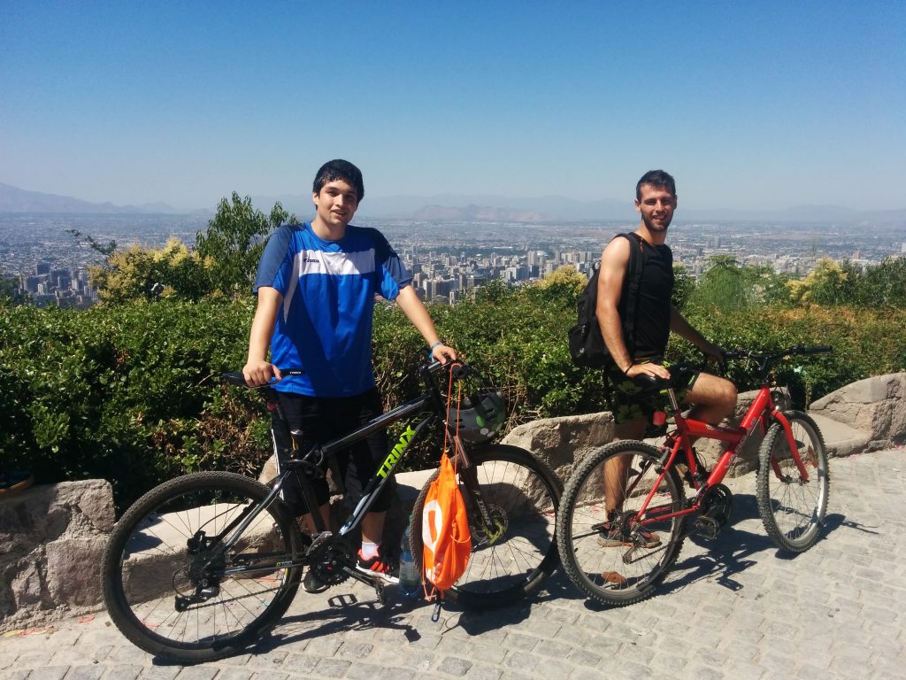 My friend and me with our bikes