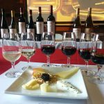 Tasting of wine pairing with chees