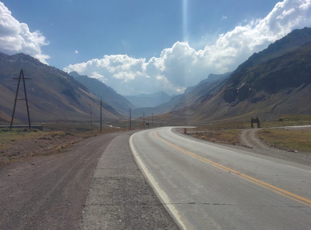 A road between mountains