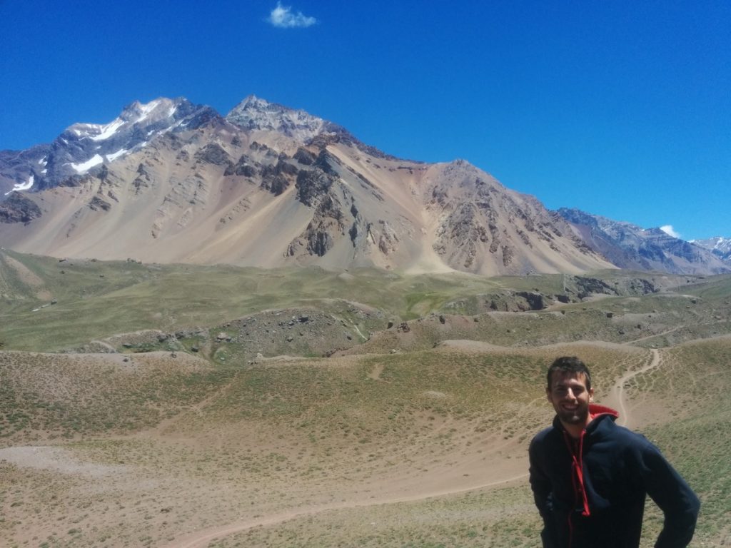 Me in front of a huge mountain