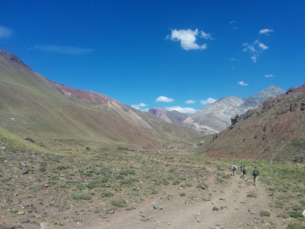 Way back from the hike of the Aconcagua