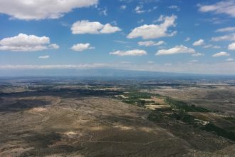 View of San Juan and the region around from the mountain Sierra de Marquesado.