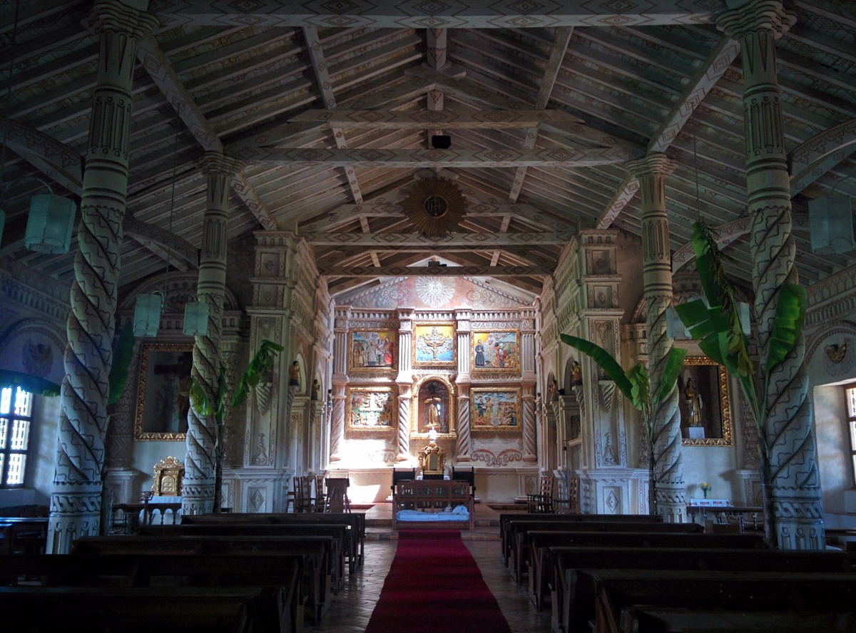 Inside the church of San Javier