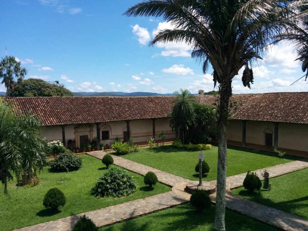 The patio inside the San Javier church