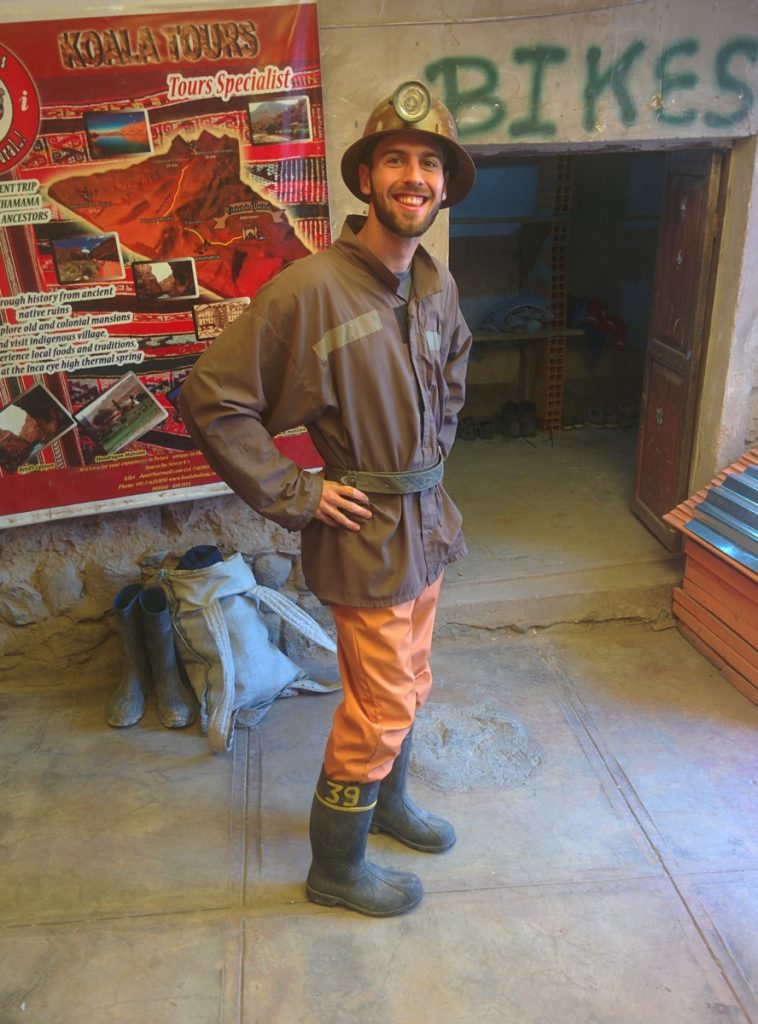 Dressed and ready to tackle the mine