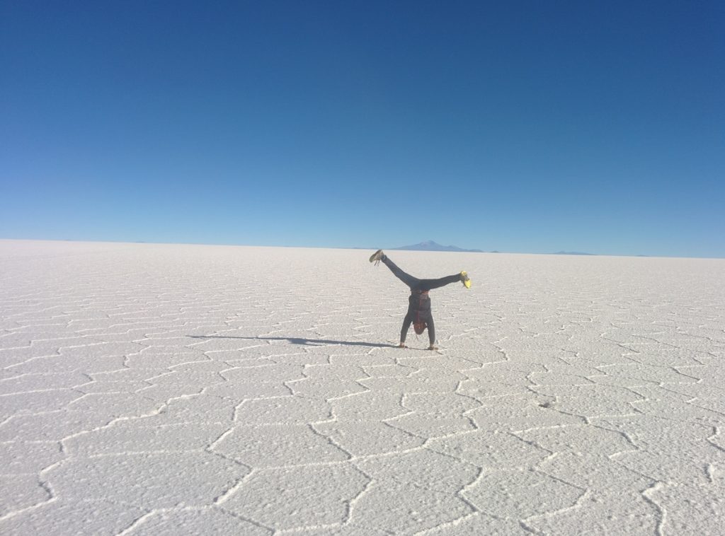 First shot in the salt flat, breakdance <3