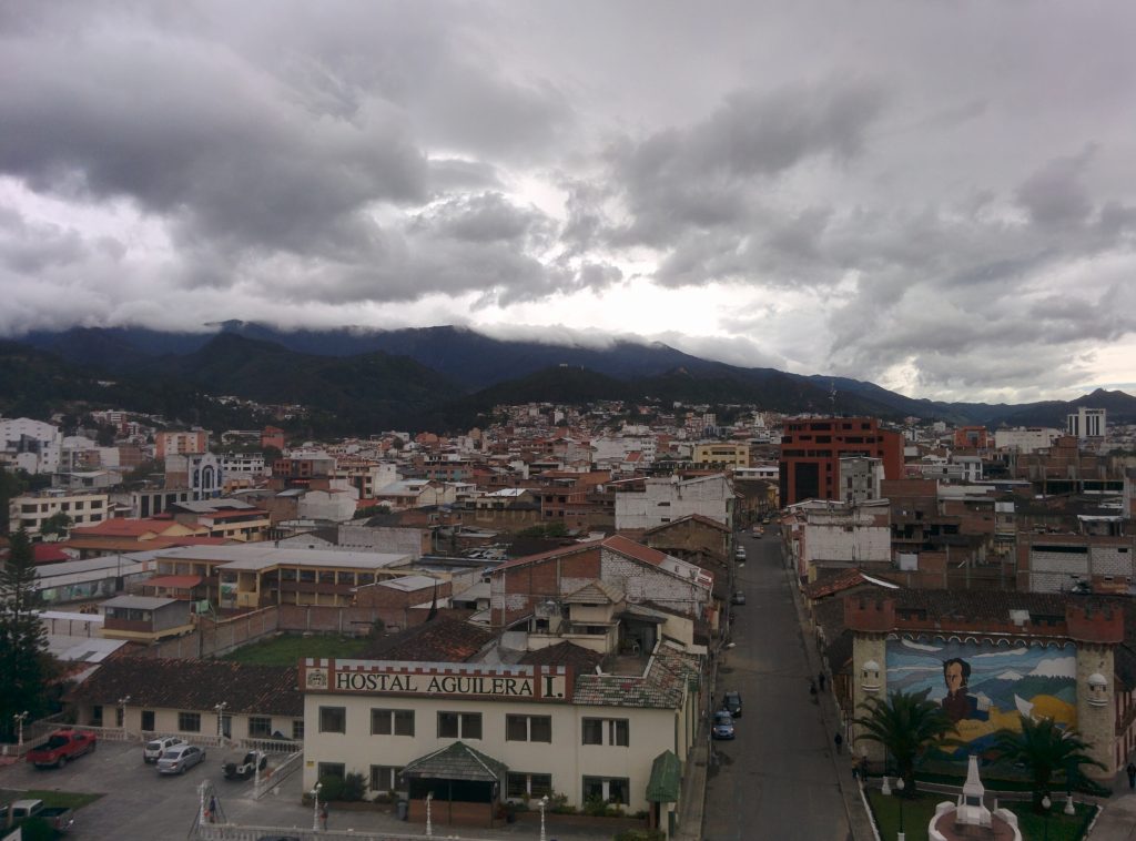 View of Cuenca from the top of the gate