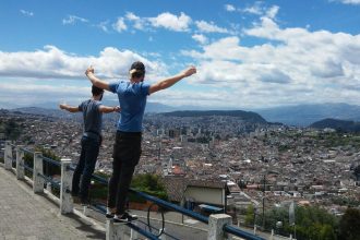 From Panecillo hill with Guillaume