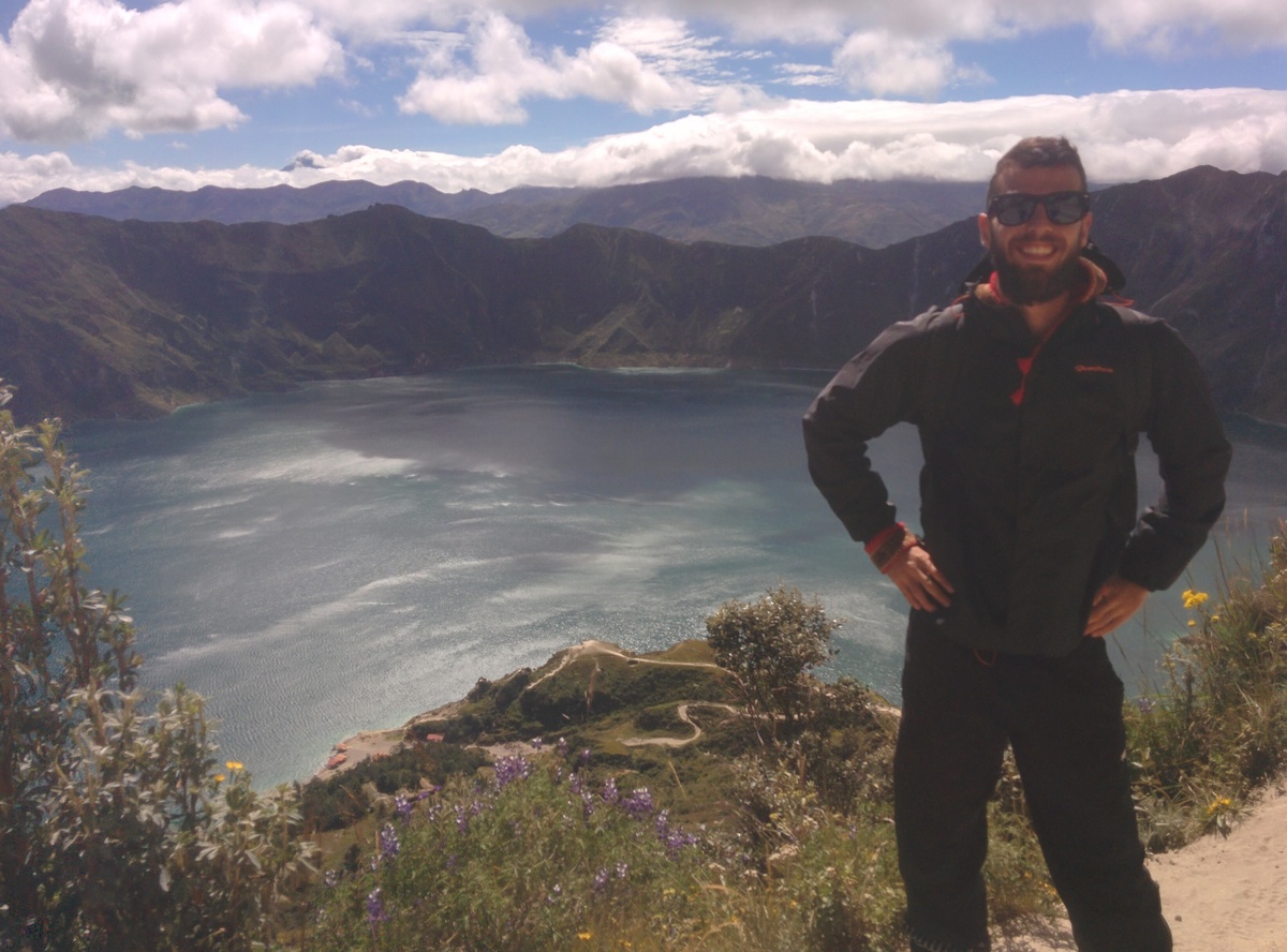 In front of Quilotoa lake