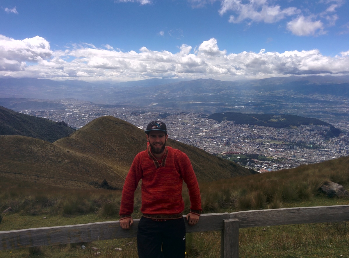At the top of Quito with the cable car