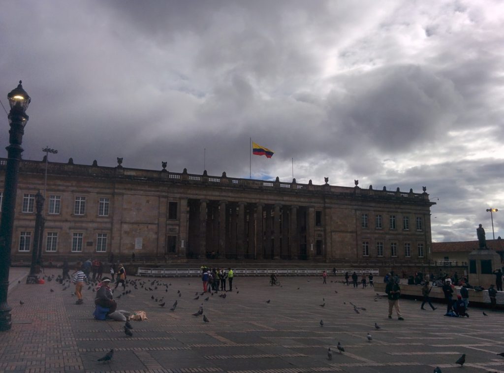 The main square in Bogota